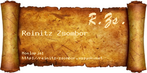 Reinitz Zsombor névjegykártya
